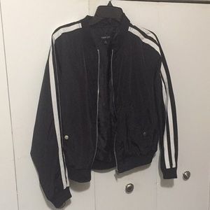 Double Striped Bomber Jacket